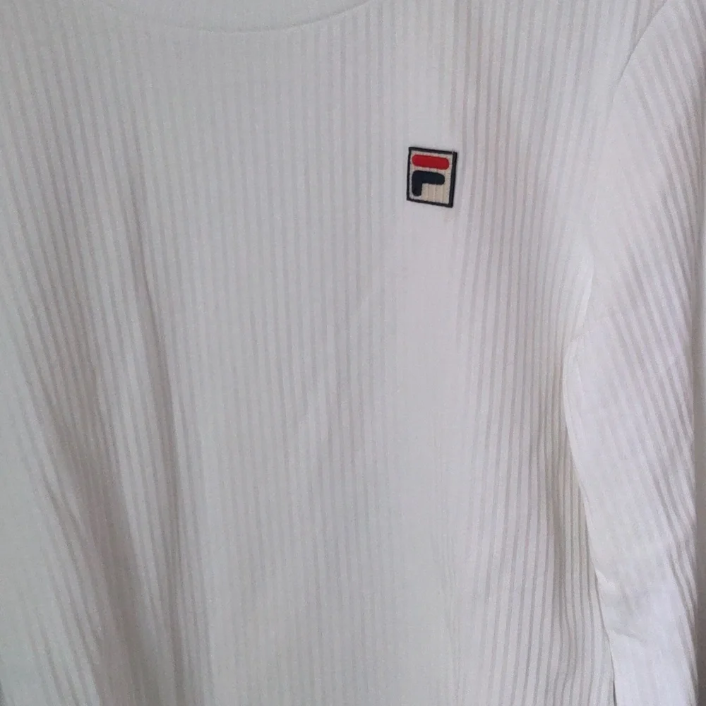 FILA Women's Size US XL White Spell Out Long Wide Sleeve One Piece Body Suit - Picture 2 of 9